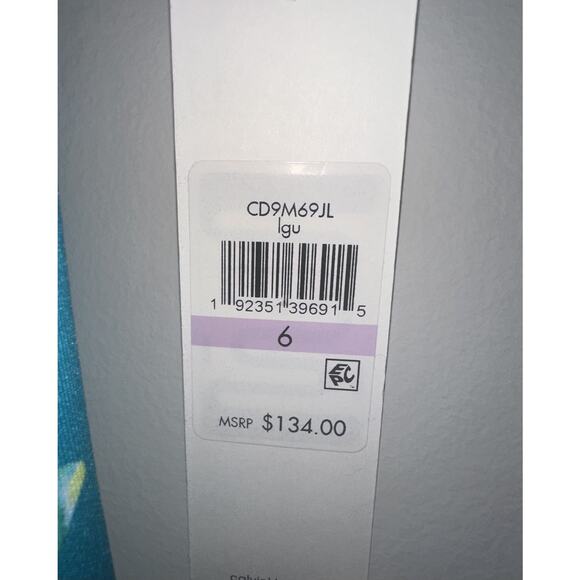 Calvin Klein Women's Floral Sheath Dress Size 6 Teal Multicolor Short Sleeve - Picture 8 of 8